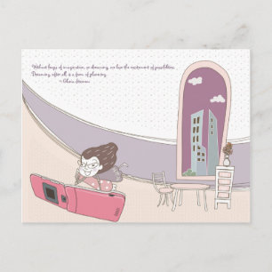 Postal Whimsical Dreamscape 6 Postcard