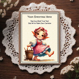 Postal Whimsical Everyday Sentiment Storybook Art  