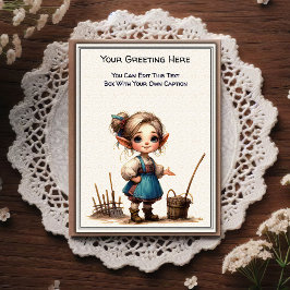 Postal Whimsical Everyday Sentiment Storybook Art  