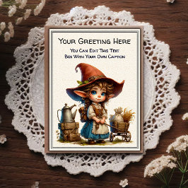 Postal Whimsical Everyday Sentiment Storybook Art  