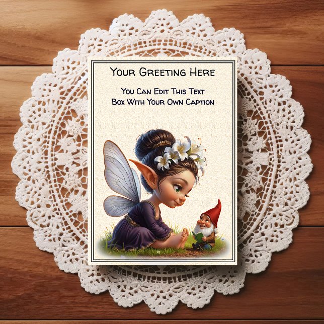 Postal Whimsical Everyday Sentiment Storybook Fairy (Subido por el creador)