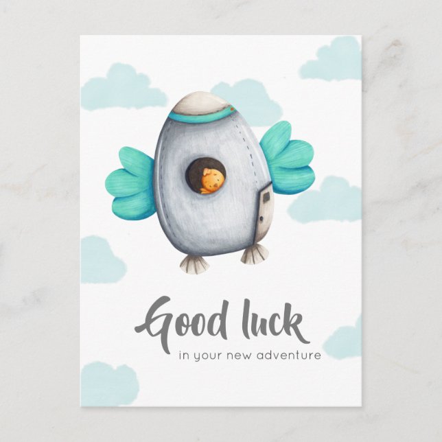 Postal Whimsical Good Luck Space (Anverso)
