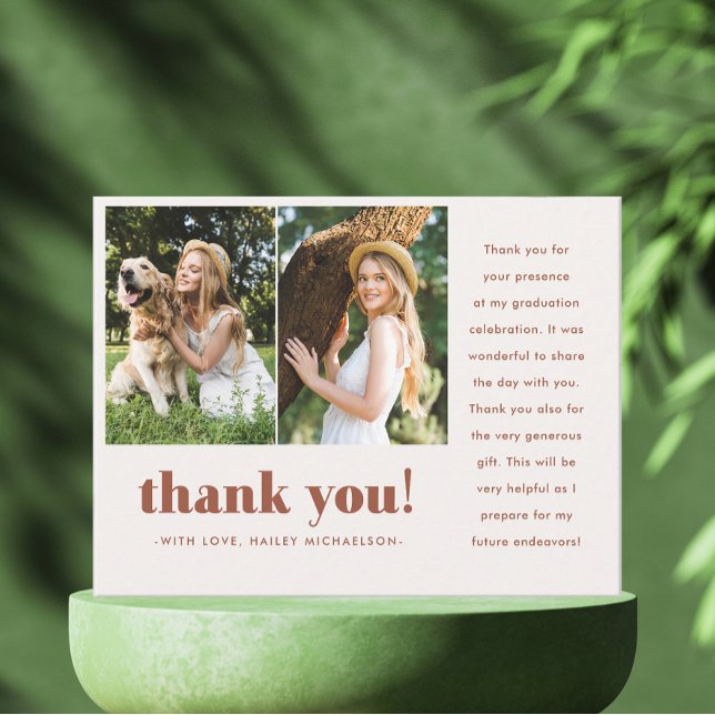 Postal Whimsical Graduation Two Photo You (Subido por el creador)