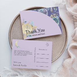 Postal Whimsical Moon Purple Gracias