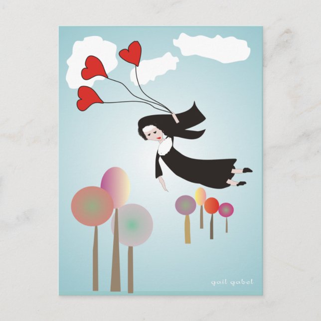 Postal Whimsical Nun Art Gifts (Anverso)