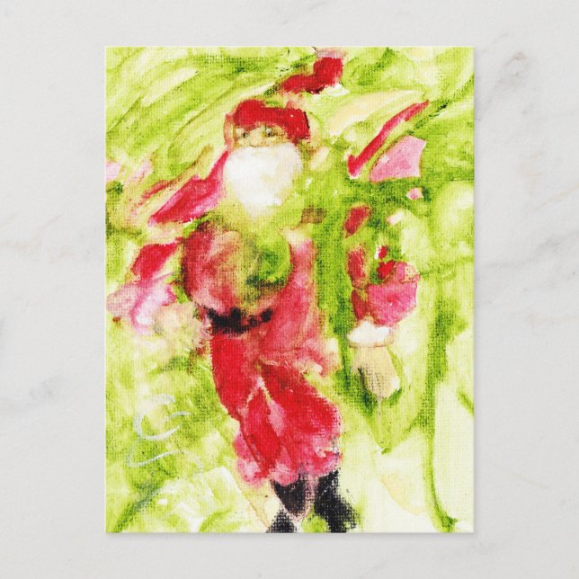 Postal Whimsical Santa Postcard (Anverso)