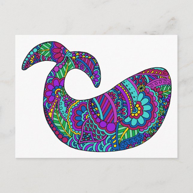 Postal Whimsical Whale (Anverso)