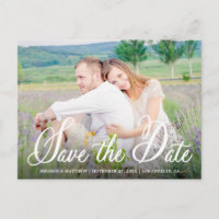 Whimsy Photo Save the Date Anunciation Postcard
