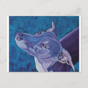 Postal Whippet azul