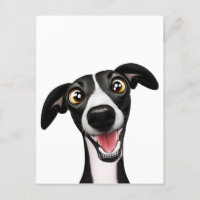 Whippet descarado en un arte de dibujos animados a