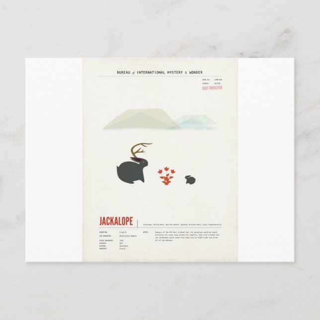 Postal Whiskey Jackalope (Anverso)