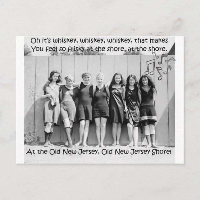 Postal Whiskey Te Hace Friskey En La Antigua Costa De NJ (Anverso)