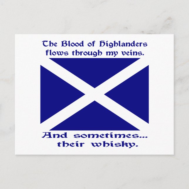 Postal Whisky escocés St. Andrew (Anverso)
