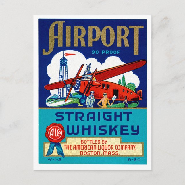 Postal Whisky recto del aeropuerto (Anverso)