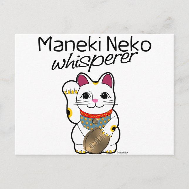 Postal Whisperer del gato afortunado (Anverso)