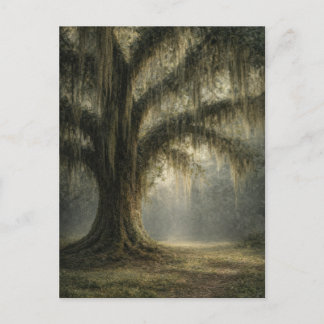 Postal Whispering Oak | Nature Postcard | Moody Woodland 