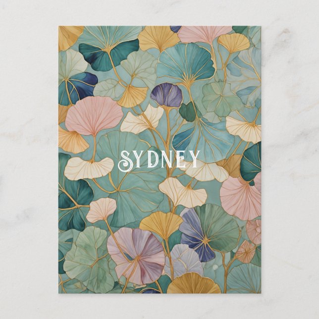 Postal Whispering Pastel Gingko (Anverso)