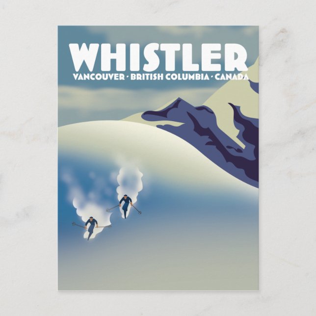 Postal Whistler British Columbia Canada Ski (Anverso)