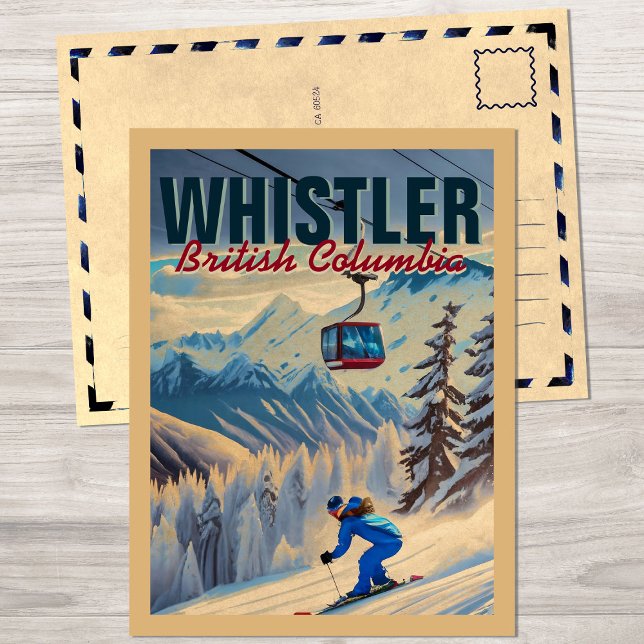 Postal Whistler British Columbia Vancouver Canadá 1950 (Subido por el creador)