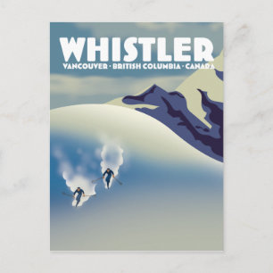 Postal Whistler Columbia Británica Canadá Esquí
