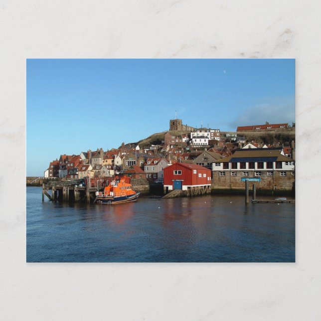 Postal Whitby con la vieja casa de Lifeboat (Anverso)