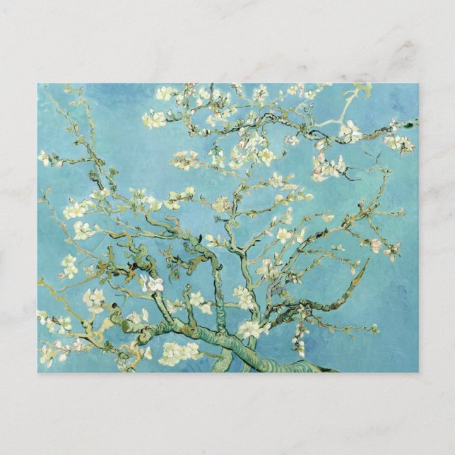 Postal White almond blossom by Vincent Van Gogh (Anverso)