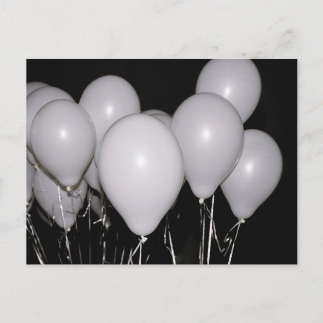 Postal White Balloons (Anverso)