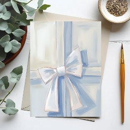 Postal White Bow Present | Gift Watercolor