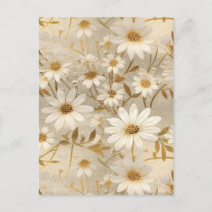 Postal White Daisies Chiyogami