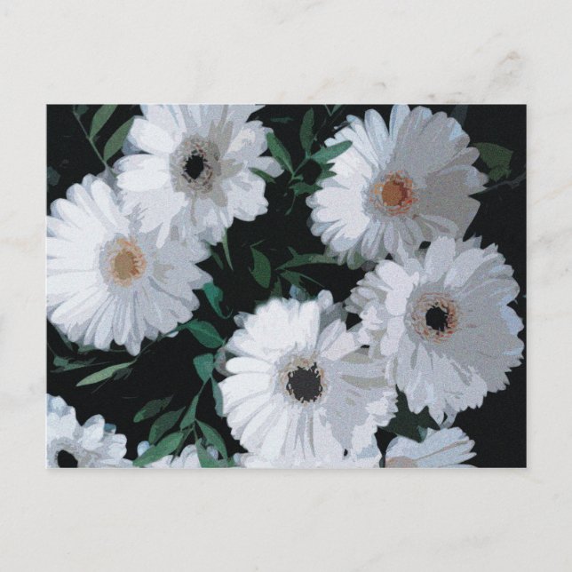 Postal White Gerbera Daisies (Anverso)