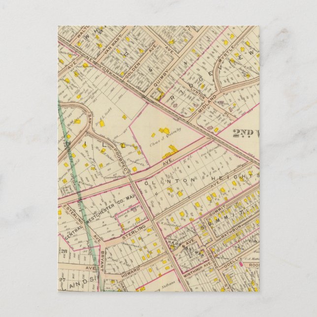 Postal White Plains wards 2-3, Nueva York (Anverso)
