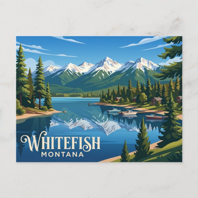 Postal Whitefish EE. UU. (Anverso)