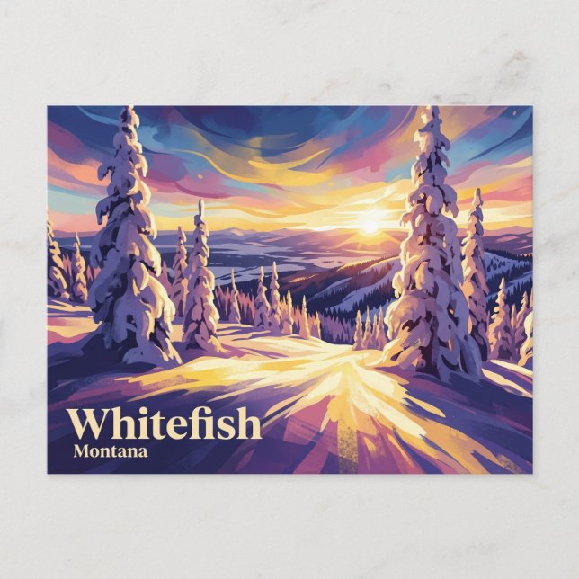 Postal Whitefish Mountain Resort EE. UU. (Anverso)