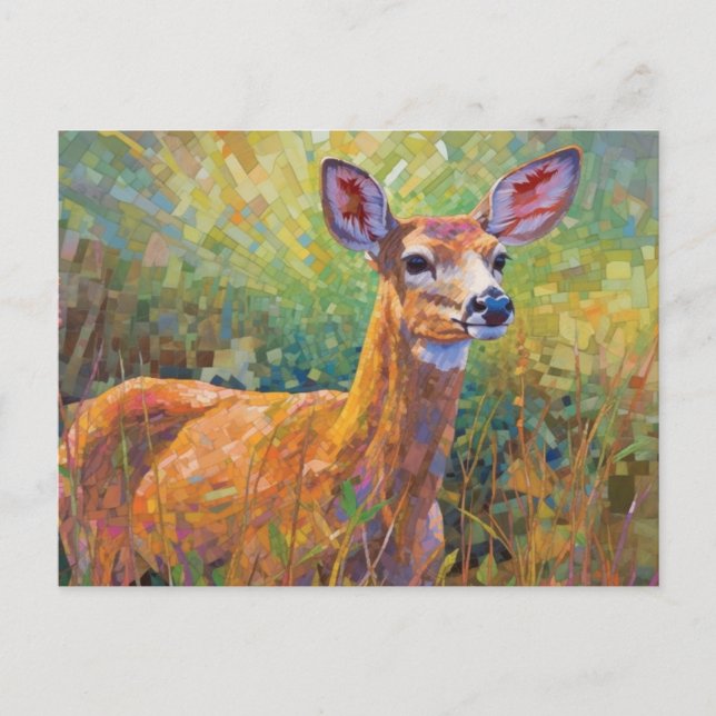 Postal Whitetail Deer Mosaic (Anverso)