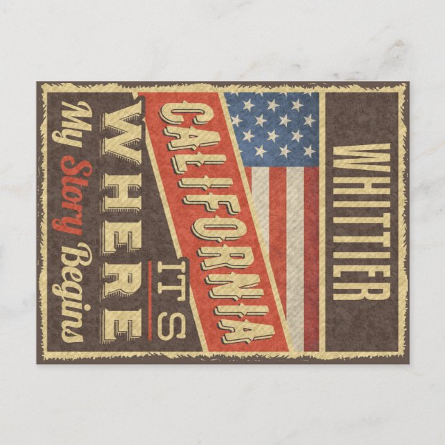 Postal Whittier California (Anverso)