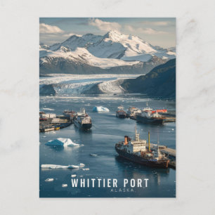 Postal Whittier, puerto de Alaska