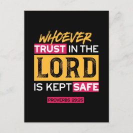 Postal Whoever Trusts in the Lord Is Kept Safe Quote