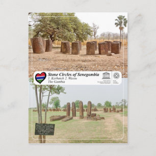 Postal WHS de UNESCO - Círculos de piedra de Senegal