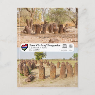 Postal WHS de UNESCO - Círculos de piedra de Senegal