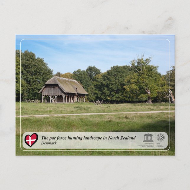 Postal WHS de UNESCO - El paisaje de caza por fuerza (Anverso)