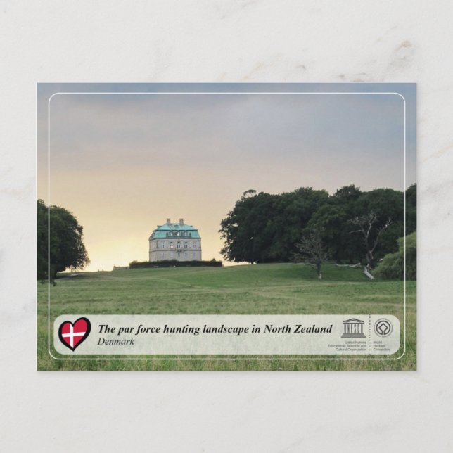 Postal WHS de UNESCO - El paisaje de caza por fuerza (Anverso)