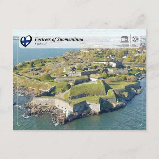 Postal WHS de UNESCO - Fortaleza de Suomenlinna (Anverso)