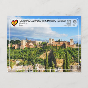 Postal WHS UNESCO - Alhambra, Granada