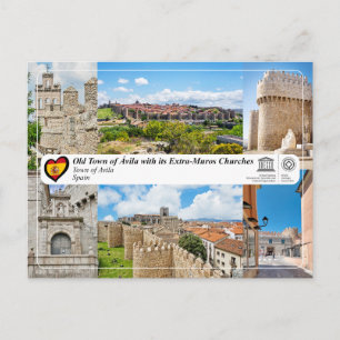 Postal WHS UNESCO - Casco antiguo de Ávila y sus muros