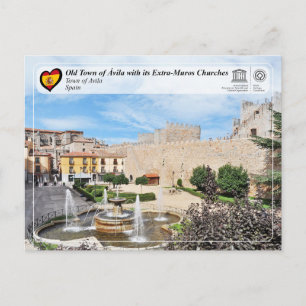 Postal WHS UNESCO - Casco antiguo de Ávila y sus muros