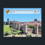 Postal WHS UNESCO - Casco antiguo de Ávila y sus muros<br><div class="desc">UNESCO WHS Serie - Patrimonio de la Humanidad en España Casco Antiguo de Ávila con sus Iglesias Extra-Muros / Casco Comercial de Ávila e iglesias extramuros Fundada en el siglo XI para proteger los territorios españoles de los moros, esta "Ciudad de Santos y Piedras" ha mantenido su austeridad medieval. Esta...</div>