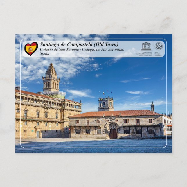 Postal WHS UNESCO - Colexio de San Xerome (Anverso)