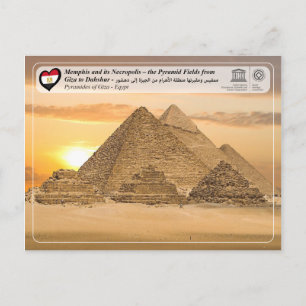 Postal WHS UNESCO - Las pirámides de Giza