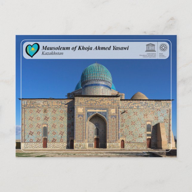 Postal WHS UNESCO - Mausoleo de Khoja Ahmed Yasawi (Anverso)