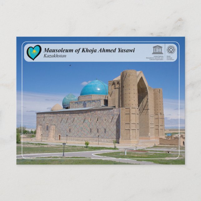 Postal WHS UNESCO - Mausoleo de Khoja Ahmed Yasawi (Anverso)